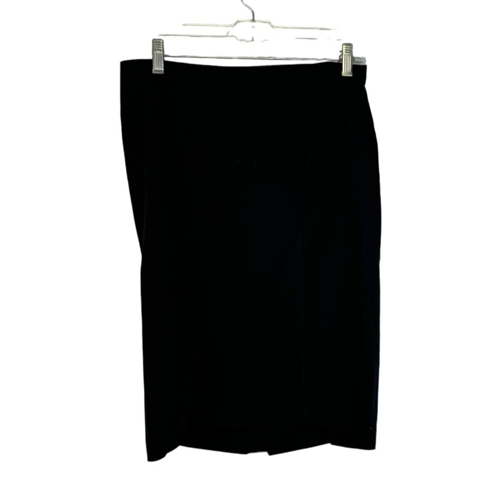 Metro 7 Black Pencil Skirt Size 4 with Back Kick Pleat